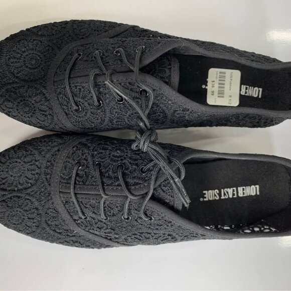 Lower East side Black Lace Ballerina Shoes - NWOT Sz 8 1/2 - Picture 2 of 9